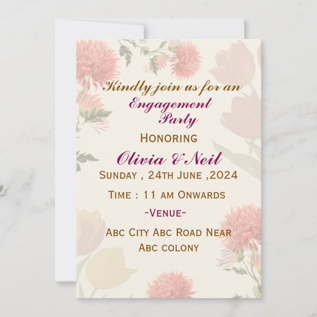 Invitaciones de compromiso (Anverso)