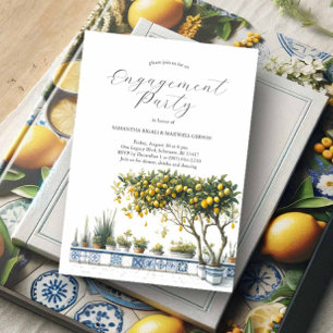 Invitaciones de compromiso Elegante Tema de Alfres