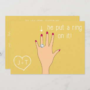 Invitaciones de compromiso moderno