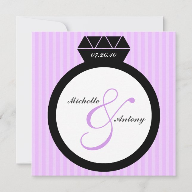 Invitaciones de compromiso para guardar la fecha (Anverso)