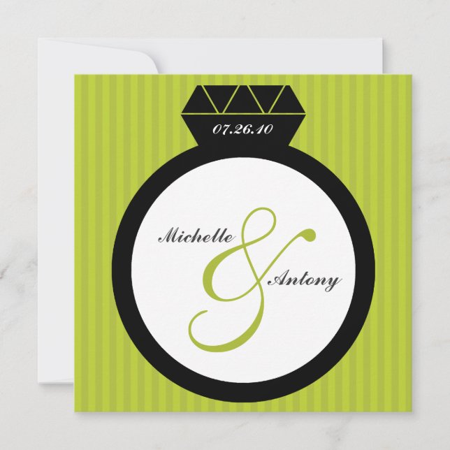 Invitaciones de compromiso para guardar la fecha (Anverso)