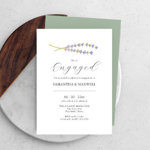 Invitaciones de compromiso personalizado Lavanda d