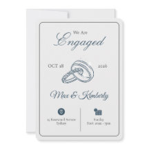 Invitaciones de Compromiso Romántico | Elegantes y