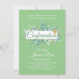Invitaciones de confirmación Budge Eucalyptus Gree