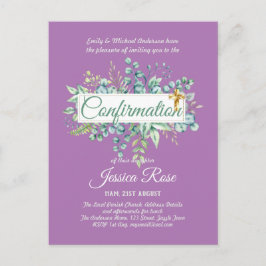 Invitaciones de Confirmación Eucalipto Verde