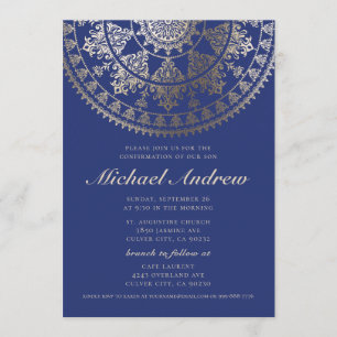 Invitaciones de confirmación   Relieve metalizado 
