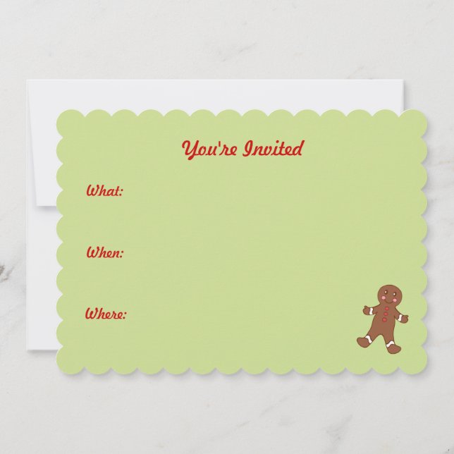 Invitaciones de cookie de navidades (Reverso)