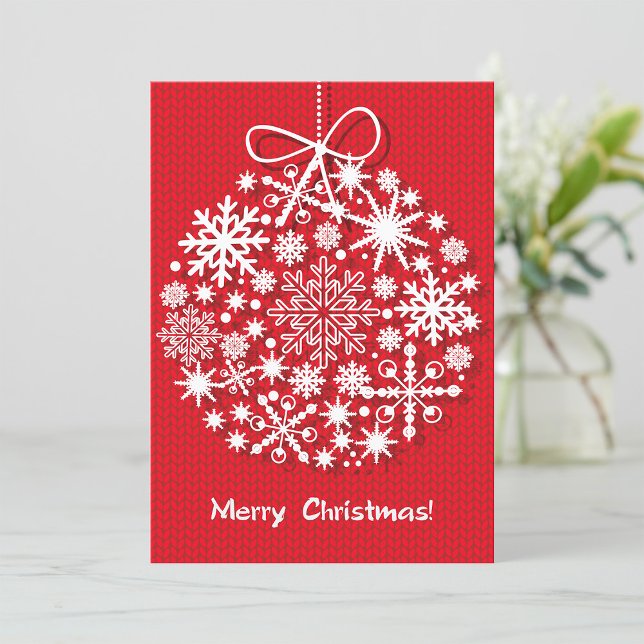 Invitaciones de copo de nieve de Navidad alegre (Subido por el creador)