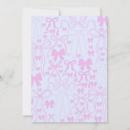 Invitaciones de Coquette Bow rosa Baby Shower Bow 