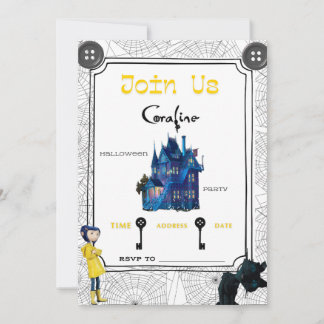 Invitaciones de Coraline - Fiesta de Halloween