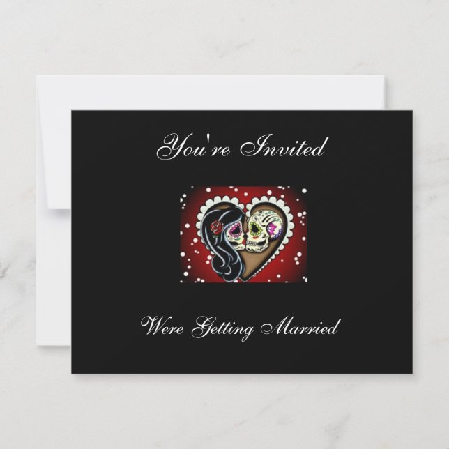 Invitaciones de cráneo de azúcar (Anverso)