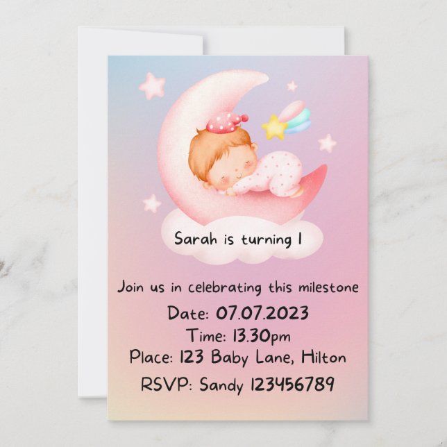 Invitaciones de Cumpleaños (Anverso)