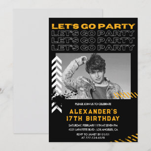 invitaciones de cumpleaños 17 hombres Foto Pintura