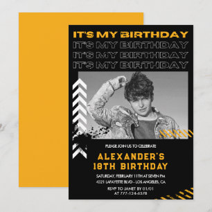 invitaciones de cumpleaños 18 hombres Foto Pintura