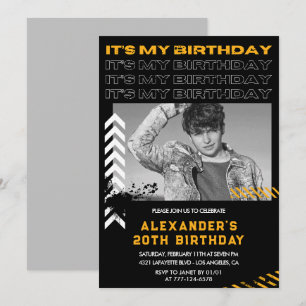 invitaciones de cumpleaños 20 hombres Foto Pintura