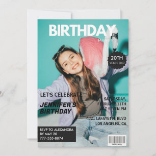 invitaciones de cumpleaños 20 para la portada de l