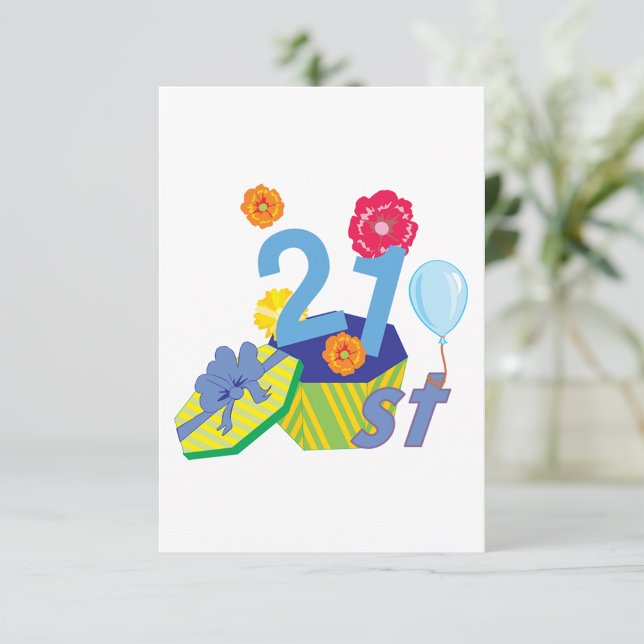 Invitaciones de cumpleaños 21ª floral (Subido por el creador)
