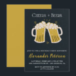 invitaciones de cumpleaños 21 Cheers Beers Rustic<br><div class="desc">invitaciones de cumpleaños 21 Cheers Beers Rustic Hombres</div>
