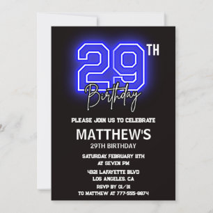 invitaciones de cumpleaños 29 para hombres deporte