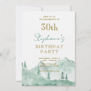 Invitaciones de cumpleaños 30 a la Montaña de los