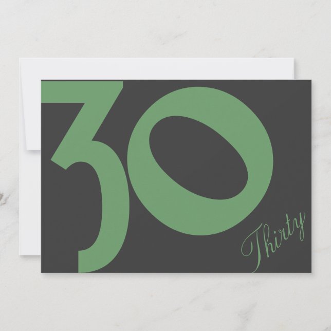 Invitaciones de cumpleaños (30 años) (Anverso)