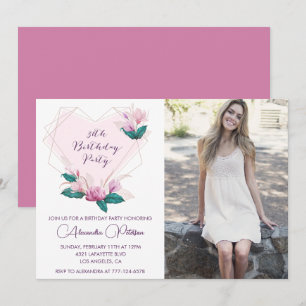 invitaciones de cumpleaños 30 Elegante Boho Foto