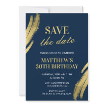 invitaciones de cumpleaños 30 hombres guardar fech