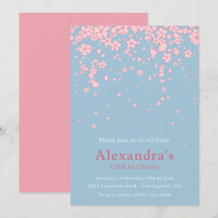 invitaciones de cumpleaños 45 Boho Floral Hermoso