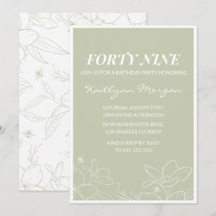 Invitaciones de cumpleaños 49 elegantes florales v