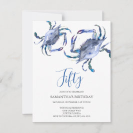 Invitaciones de cumpleaños 50 para la playa Boil d