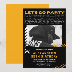 invitaciones de cumpleaños 55 hombres Foto Pintura