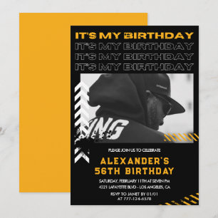 invitaciones de cumpleaños 56 hombres foto pintura