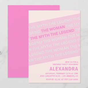 Invitaciones de cumpleaños 73 rosa Humor Mujer Mit