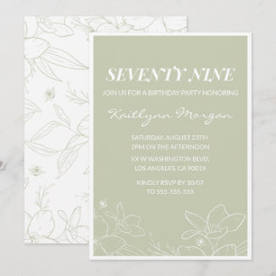 Invitaciones de cumpleaños 79 elegantes florales v