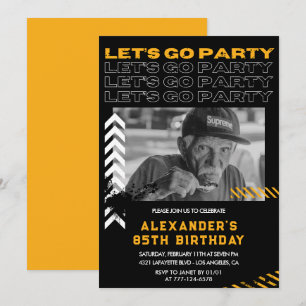 invitaciones de cumpleaños 85 hombres Foto Pintura