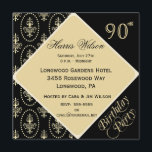 Invitaciones de cumpleaños 90-99<br><div class="desc">Esta invitación es bastante elegante y combina perfectamente lo tradicional con lo contemporáneo.  Bellamente hecho en negro y bronceado,  está esperando que usted lo personalizar fácilmente con su propia información.</div>