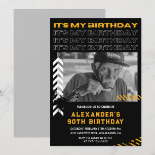 invitaciones de cumpleaños 90 hombres Foto Pintura