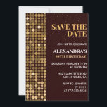 Invitaciones de cumpleaños 99 Chic Save the date G<br><div class="desc">Invitaciones de cumpleaños 99 Save the date Gold glitter chic glam sparkle</div>