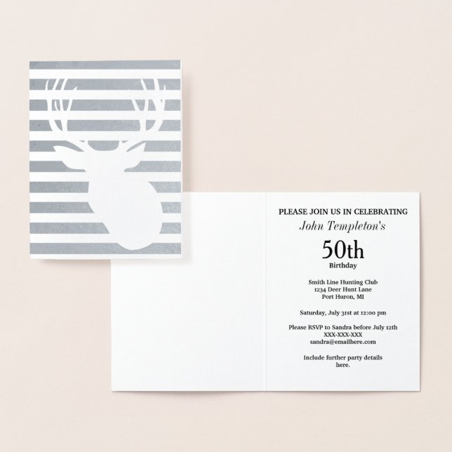 Invitaciones de cumpleaños a cazar venados de Reli (Demostración)