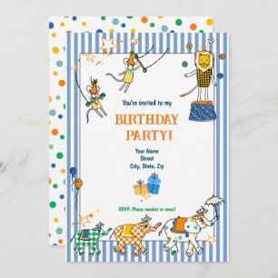 Invitaciones de cumpleaños a Circus Animals