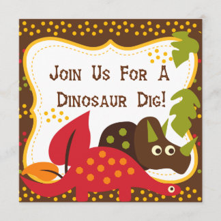 Invitaciones de cumpleaños a Dino Dig de Dinosauri