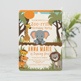 Invitaciones de cumpleaños a fiestas de animales -