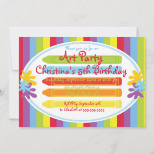 Invitaciones de cumpleaños a Fiestas de arte y art