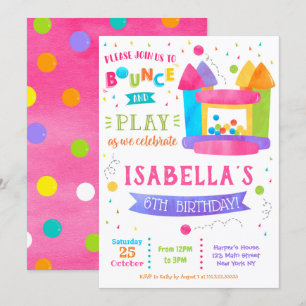 Invitaciones de cumpleaños a la casa de Bonza para