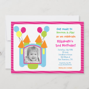 Invitaciones de cumpleaños a la foto de la casa de