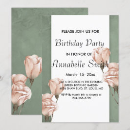 invitaciones de cumpleaños a la moda de la vegetac