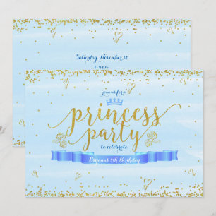 Invitaciones de cumpleaños a la Princesa Fiesta Az