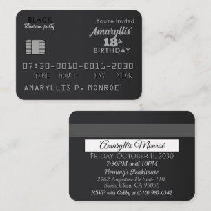 Invitaciones de cumpleaños a la tarjeta de crédito