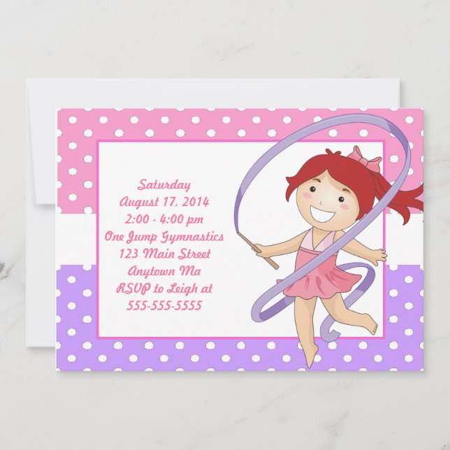 Invitaciones de cumpleaños a los Chicas Red Haired (Anverso)