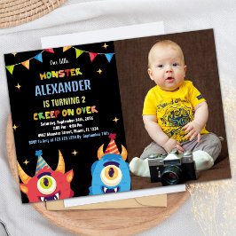 Invitaciones de cumpleaños a los monstruos Marcas